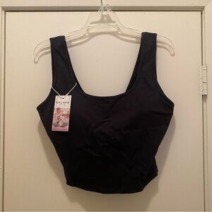 Halara U Neck Backless Crossover Barre Ballet Dance Tank Top